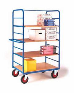 4 Tier Shelf Truck 1780Hx1200Lx800W Shelf Trolleys with plywood Shelves & roll cages 50/5 level truck.jpg